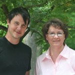 Sharon with Brett Sempsrott, illustrator of Jump In