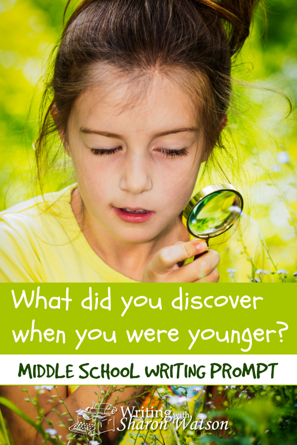 When you're really little, you make discoveries all the time, things that seem old or boring to you now. Read this quote and then write about a time when you discovered or learned something when you were younger. #homeschool #homeschoolmiddleschool #writingprompts #middleschoolwriting