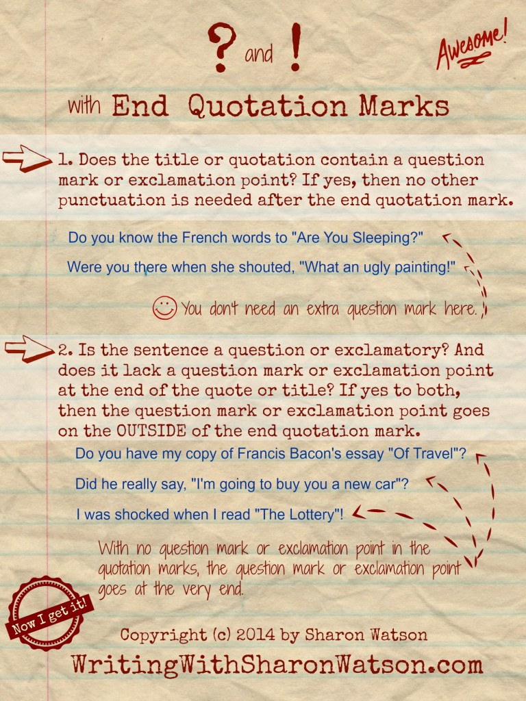Yes, these are thorny questions: Does the question mark go inside or outside the quotation mark? And what if there's already a question mark?