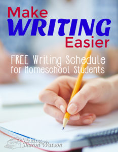 Make writing easier with this free writing schedule for homeschool students