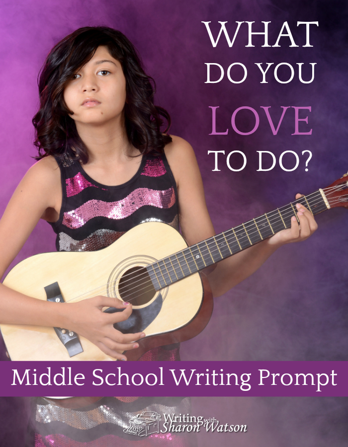 Middle School Writing Prompt - What do you love to do? Sing? Cook? Play soccer? Tell jokes? What's your motivation for doing it? Why do you love it so much? #homeschool #writingprompts #middleschool