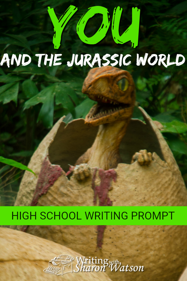High School Writing Prompt - When scientific inquiry and fiction writing collide, what do you get? In this case, Jurassic World. Devise your own creatures from pieces and parts of others and write about it. #homeschool #homeschoolwriting #highschoolwriting #homeschoolhighschool