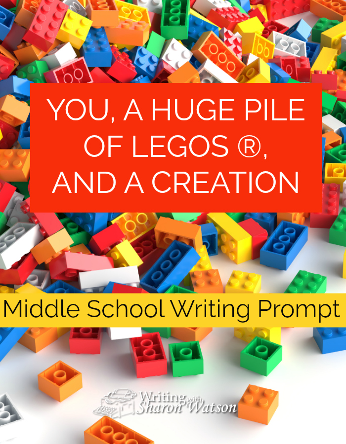 Middle School Writing Prompt - If you were given an unlimited number of Legos ®, what would you build? Where would you display your creation? #writing #writingprompts #middleschool #homeschool #legoeducation