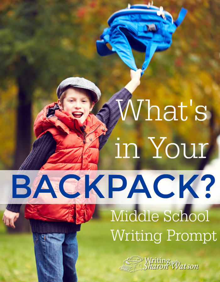 What's in Your Backpack Middle School Writing Prompt