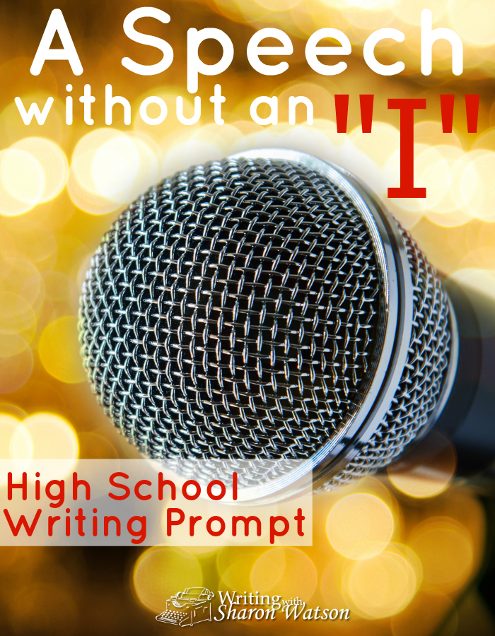 HIGH SCHOOL WRITING PROMPT: Can you write a political speech without using the personal pronoun "I"?