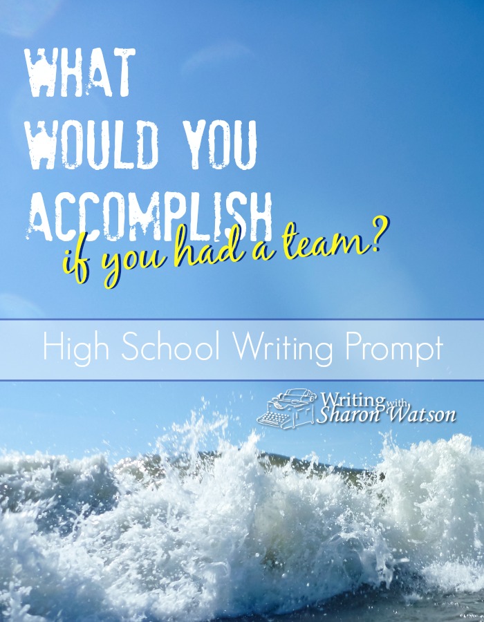 HIGH SCHOOL PROMPT: You try 5 times. A jellyfish stings you. You hallucinate. Yet you fight on. This is Diana Nyad swimming from Cuba to Florida. If you had a team, what would you accomplish?