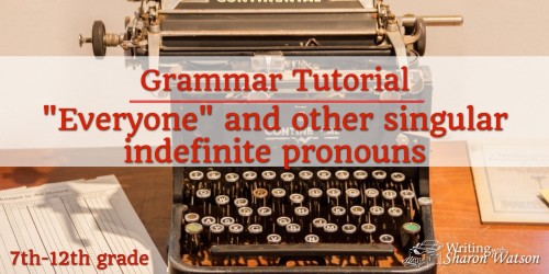 I know! I know! "Everyone" sounds like a lot of people. It should be plural! Student learn how to use the singular "everyone" correctly in sentences, along with other singular indefinite pronouns.